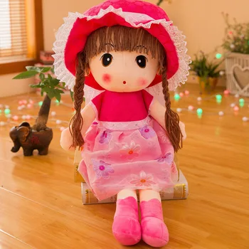 Princese Karikatūra Lelle 45cm/60cm lelles un plīša pildījumu Mežģīņu kleita meitenēm rotaļlietas dzimšanas dienas dāvanas bērnu meitene Mežģīņu svārki lelle