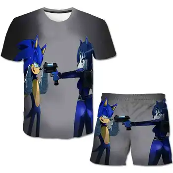 Sonic Ezis Zēnu Drēbes 2020. Gada Rudenī Kids Girls karikatūra Drēbes Elsas Apģērbs Bērniem, Apģērbs Uzvalks, Zēnu Apģērbu Komplekti