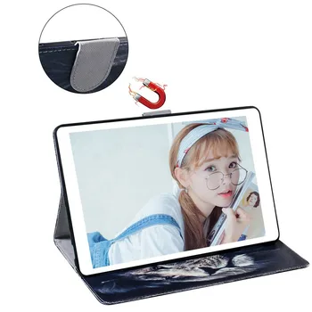 3D Vilks Dzīvniekiem Iespiesti Case For Samsung Galaxy Tab S6 10.5 SM-T860 SM-T865 T860 2019 10.5 collu Aizsardzības Tablete Gadījumā+filma+pildspalva
