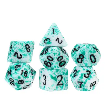 Multi-sided 7Pcs/Set Dice Polyhedral TRPG DND Spēles Necaurspīdīgs D4,D6,D8,D10 D12,D20 galda Spēle Uzstādīt Multi-sided Dice