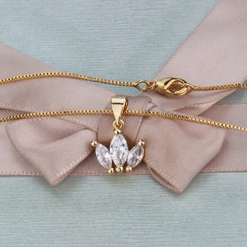 SUNSLL Jaunā vara rotaslietas set white kubikmetru zircon zelta kaklarota, auskari sieviešu modes gadadienu puse rotaslietas ķēdes dāvanas