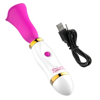Silikona Vibratori Sievieti Dzelksnis Klitoru Laiza Stimulators Mēles Laiza Vibrators Seksa Rotaļlietu 12 Ātrums AV Stick USB Maksas