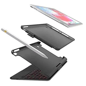 Jelly Ķemme Bluetooth Keyboard Case for iPad 10.2 2019 10.5 Backlit Tablete 360° Grozāms Tastatūras Vāciņš withTouchpad Klikšķināmos