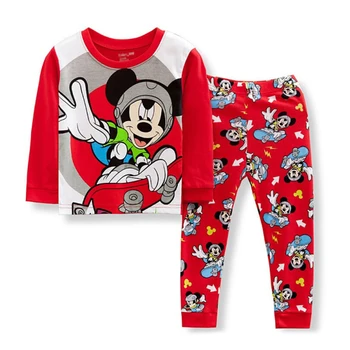 Veicināšanas 2-7T Mickey Bērnu Pidžamas Komplekts Bērniem, Multiplikācijas filmu Sleepwear Zēni Mājās Pidžamā Meiteņu Kokvilnas Saldie Ziemassvētki Pidžamas Naktsveļu