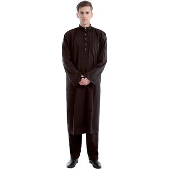 Islāma Apģērbi Vīriešiem Musulmaņu Tērpu Arābu Thobe Ramadāna Kostīmi Cietā Arābu Pakistāna, Saūda Arābija Abaya Vīriešu Pilnu Piedurknēm Valsts