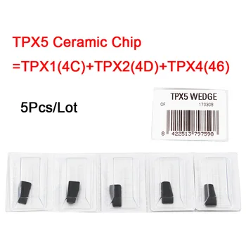 5gab/Daudz Augstas Kvalitātes Automašīnu Čipu Atslēgu TPX5 Keramikas Mikroshēmas Transponderu Cloner Čipu=TPX1(4.C)+TPX2(4D)+TPX4(46) (Oglekļa)