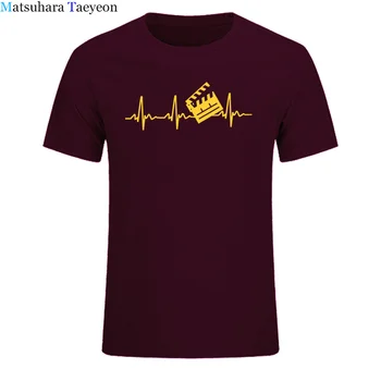 T-krekls Jaunu Vasaras Modes kinorežisors T Krekls Vīriešiem ar Īsām Piedurknēm Kokvilnas Sirdsdarbība Clapperboard T-krekls Topi Cilvēks Tshirt Camiseta