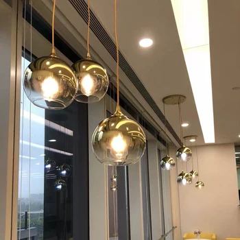 Personības Radošo Bumbu Stikla Kulons Lampas Ziemeļvalstu Retro LED Pendant Gaismas Restorāns, Kafijas Veikals Dzīvokļu Viesnīca Noliktavā