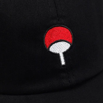 Uchiha Ģimenes Logo Tētis Cepuri Anime Cienītāji Naruto Kokvilnas izšuvumi Beisbola cepure Snapback Unisex Vasaras brīvdabas atpūtas vāciņi