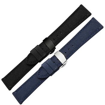 Ūdensizturīgs sviedri neilona watchband melns brūns zaļš zils pulksteņu siksniņas vispārējā zīmolu vīriešu un sieviešu pulksteņi 18mm 20mm 22mm