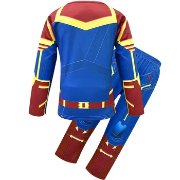 Bērniem Kapteinis Smieklīgi pidžamas Carol Danvers 2019 Superhero Halloween Kostīmi Zēniem, Meitenēm Pidžamas Cosplay Carol Danvers