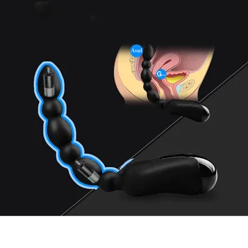 20 Ātruma Anālais Vibrators paredzēts Vīriešu Prostatas Massager Dual Mehānisko Anālās Lodītes Butt Plug USB Maksas, Vibratori Seksa Rotaļlietas Pieaugušajiem Sievietēm