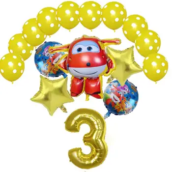 16Pcs Super Spārniem Balonu Jett Baloni Super Spārniem Rotaļlietas 32 Collu Numuru Balonu Dzimšanas dienas svinības Rotājumus Bērniem ToyBalloons