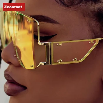 Rihanna Lielgabarīta Saulesbrilles Sieviešu 2020. Gadam Luksusa Zīmoliem Moderns Sarkanās Brilles Modes Jaunu Kniežu Melnos Toņos, Milzīgas Brilles UV400