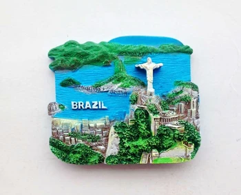 Roku apgleznoti Rio De Janeiro, Brazīlija 3D, Ledusskapis Magnēti Pasaules Ceļojumu Suvenīri Ledusskapis Magnētiskās Uzlīmes, Home Decortion