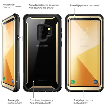 Samsung Galaxy S9 Gadījumā 2018. Gadam Sākotnējā i-Blason Ares Sērija Pilna Ķermeņa Izturīgs Skaidrs, Bampers Gadījumā ar iebūvēto Ekrāna Aizsargs