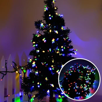 10M 8 Režīmi Svētku Apgaismojums RGB 100 Gaismas, Jaunais Gads String Lampa 220V Luces De Navidad Vīt Puse, Ziemassvētku Apgaismojums Stīgas