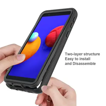 Triecienizturīgs 360 Pilna Ķermeņa Slim Bruņas Case For Samsung Galaxy A01 Core Trasparent Bufera Vāciņu Galaxy A01 01 Core Etui