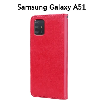 Samsung Galaxy A51 51 Gadījumā SM-A515FN SM-A515F SM-A515X Flip Tālrunis Aizsardzības Apvalks Vāks Būtiska Samsung A51 Gadījumos, Coque