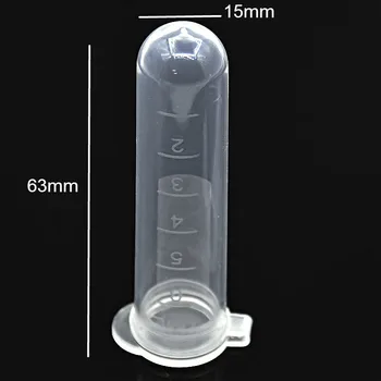 Centrifūgas Mēģenē 7 ml Plastmasas Mēģenē Ar Skaidru Mēroga Polipropilēna EP Caurule Ar Vāciņu Diametrs 15 mm, Augstums 63 mm 200 / PK