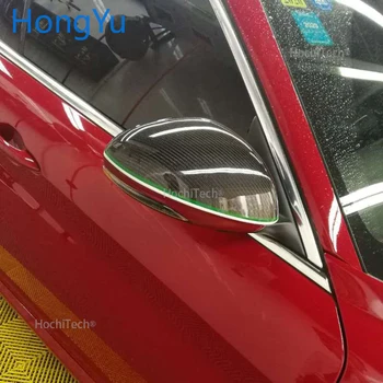 Par Alfa Romeo Giulia. gadam - 2019 spoguļa korpusa itālijas karogu stila oglekļa šķiedras atpakaļskata spoguļa vāks atpakaļskata spogulī, piederumi