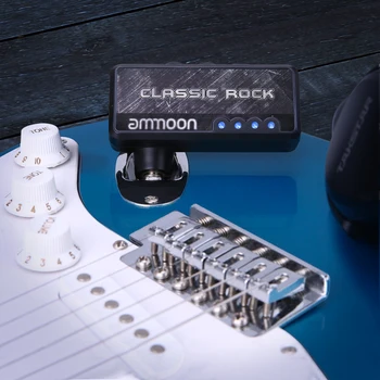 Ammoon Pārnēsājamas Elektriskās Ģitāras Pastiprinātājs Austiņu Ģitāru Pastiprinātāju Mini Headphone Amp iebūvēta Izkropļojumu ģitāru piederumi