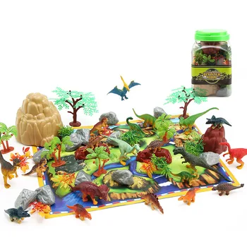 50GAB Jurassic Pasaules DIY Simulācijas Dinozauru Augu Paraugu, kas Ar Skatuves Kartes Dinozauru Darbības Rādītāji Rotaļlietas Bērniem Bērniem