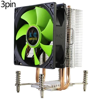 KARSTI LANSHUO CPU Cooler 2 Siltuma Caurules Ultra Quiet Cooler Fan, CPU Radiatora par LGA 2011 X79 X99 X299 (3Pin Vienu Ventilatoru)