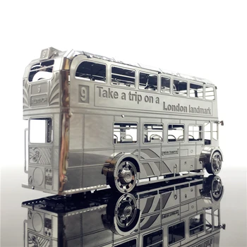 HK NANYUAN 3D Metāla Modeļa Komplekta Montāža Modeli LONGDON AUTOBUSU Auto DIY 3D Lāzera Izgriezt Modeli Jigsaw Puzzle Simula Rotaļlietas Zēniem Pieaugušo ROTAĻLIETAS