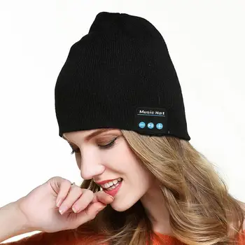 Āra Bluetooth V5.0 Austiņas Klp Bezvadu Cepuru Modes Beanies Smart Kartes Mic un Austiņas Skaļruni Ziemas TF Mūzikas Siltu Cepuri F3O5
