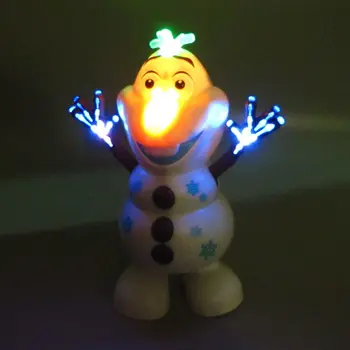 Saldēti 2 Dejas Sniegavīrs Olaf Robots Ar Led Mūzikas Lukturīti Elektriskās Darbības Attēlu Modelis Bērniem, Rotaļlietas Bērniem, Dāvanu