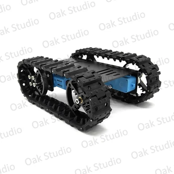 Mini T10R Gudrs Robots Tanku Kāpurķēžu Šasijas Auto Platforma ar TT Motoru uz DIY Robots