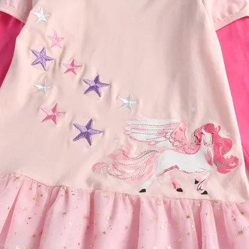 VIKITA Baby Meitenes, Unicorn Karikatūra Apģērbu Komplektus ar garām Piedurknēm T Krekli un Bikses Bikses Bērniem, Meitenēm, Bērniem, Ikdienas Kokvilnas Komplekti