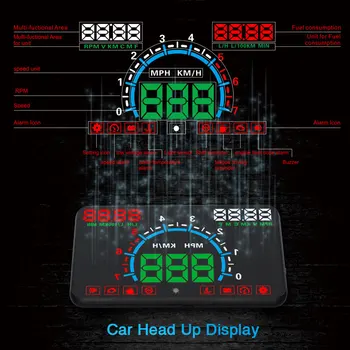 OBD2 Digitālo Auto Spidometrs Head Up Displejs OBD HUD Automašīnas Ātrums Projektoru Automašīnas Vējstikla Projektoru Ātruma Signāla Spriegums