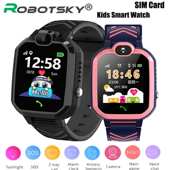 R7X Kids Smart Skatīties SIM Kartes Tālruņa Zvanu Skatīties SOS Pozicionēšanas Tracker Smartwatch Balss Čats Ar 8 Puzzle Spēle Bērniem Dāvanu