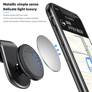 Metāla Magnētiskās Auto Telefona Turētājs Mini Gaisa Vent Mount Clip Magnēts Mobilo Stāvēt iPhone 11 pro max Xiaomi Viedtālruņiem Automašīnas