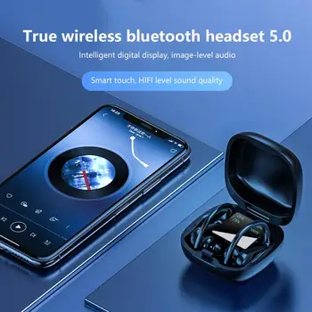 TWS Bluetooth 5.0 Wireless Touch Austiņas ar Digitālo Displeju Maksas Box Stereo Earbuds Ūdensdrošs IPX7 Trokšņa Slāpēšanas Vadītāju