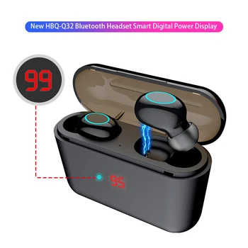 HBQ TWS Bluetooth Austiņas Touch Kontroli Mini Austiņu Ar Mikrofonu, LED Jaudas Displeju Maksas Box Bezvadu 3D Stereo Mūziku, Spēlēt Austiņas