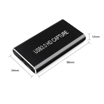 USB Video Capture Karte Grabber HD Tipa-C/USB C/USB 3.0 1080P 60fps Spēle, kopā ar HD Izeja Windows/Linux/Mac Os X