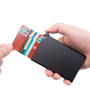 Weduoduo RFID Anti-theft Kartes Turētāju Plānas ID Kredītkartes Īpašnieks Unisex Automātiski Cieta Metāla Bankas Karte, Maciņš, Biznesa Mini
