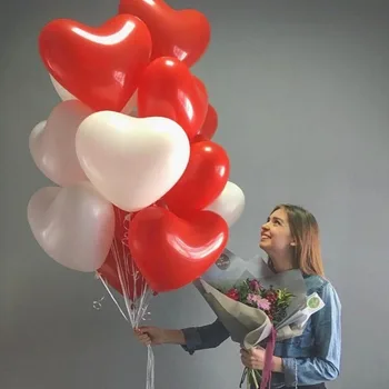 50gab 2.2 g Sirds Lateksa Baloni, Kāzu Dekorēšana mīlestība mariage dekoru sarkanā, rozā Sirds Ballons piepūšamās rotaļlietas Gadījumā Puses Supplie
