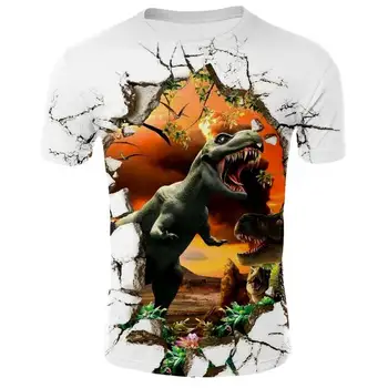 Jurassic Pasaules 2 Atdzist Dinozaura Galvas 3D Druka T kreklu Vīrieši/Sievietes Hiphop lego jurassic park tee t Zēnu t-krekls Drēbes kuģis
