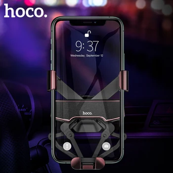 HOCO Jaunu Universālu Automašīnu Tālruņa Turētājs GPS Stāvēt Gravitācijas saistība Gaisa Vent Mount Turētāju Stāv Auto Par iPhone 11 Pro Xiaomi mi 10
