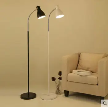 Melns balts alumīnija Eiropas mūsdienu dzīves telpu dekorēšana lampas guļamistabas restorāns gultas vienkārši valsts LED grīdas lampas