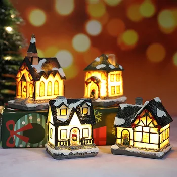 Staraise Priecīgus Ziemassvētkus LED Gaismas Kuloni Kritums Rotājumi Ziemassvētku Galda Dekorēšana Mājas Ziemassvētki Santa Claus Gaismas Sniegavīrs
