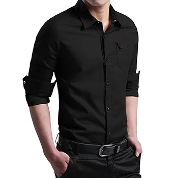 Modes Vīriešu Biznesa Gadījuma Long Piedurknēm Krekls Slim Fit Vīriešu Sociālās Uzņēmējdarbības Kleita Krekls Zīmolu Vīriešu Apģērbu Mīkstu Ērti