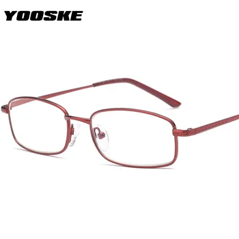 YOOSKE Anti-zila gaisma Lasīšanas Brilles Sievietēm, Vīriešiem Matel Rāmis Hyperopia vecuma tālredzība Recepšu Brilles +1.0 1.5 2.5 vasarsvētku kaste