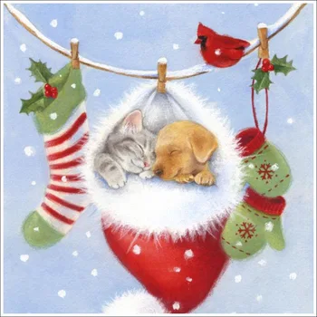 Jaunā Gada, Ziemassvētku Rotājumi Mājās Ziemassvētku Rotājumi Navidad Natal Saldēti Dekoratīvās Ziemassvētku Kaķu un Suņu Spilvena Vāka