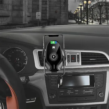 Automašīnas bezvadu lādētāju Smaguma turētājs Bezvadu Automātiskās Spriegošanas Viedo Sensoru, Auto Telefona Turētājs un Ātri 10W Lādētāju Universal