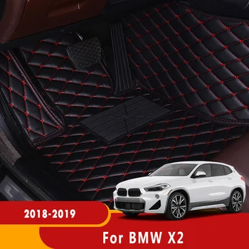 Auot Ādas Paklājs Kāju Paliktņa Apdare Ūdensizturīgs Piederumi Automašīnas Grīdas Paklāji BMW X2 2018 2019